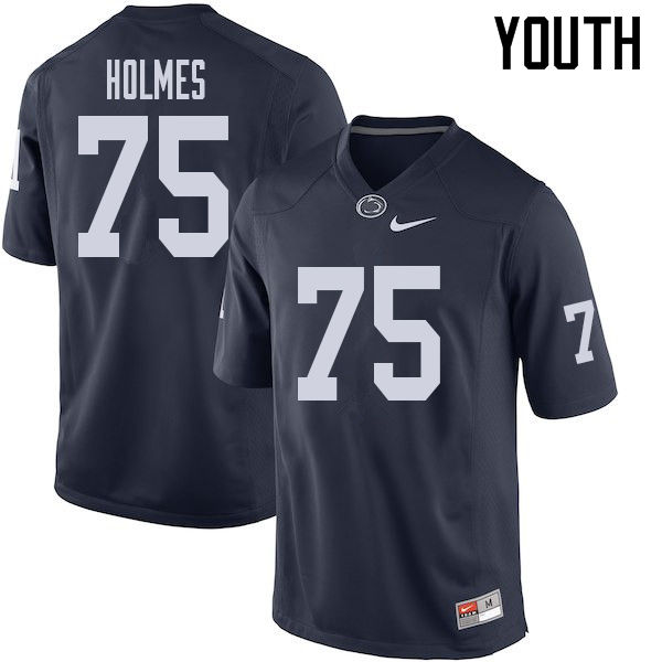 NCAA Nike Youth Penn State Nittany Lions Des Holmes #75 College Football Authentic Navy Stitched Jersey YIC2198NW